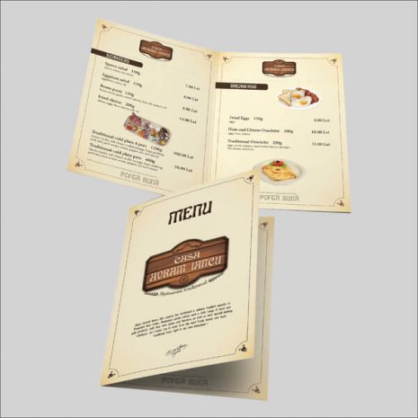 Diseño e menu restauracion